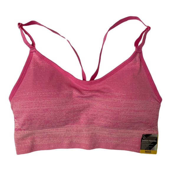Member's Mark Ladies Seamless Adjustable Sports Bra - Pink - XL - Picture 1 of 4